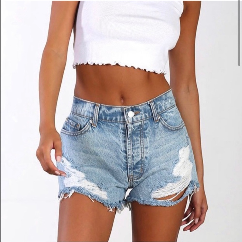 Revice Denim High Waisted Malibu Jean Shorts - Picture 1 of 8